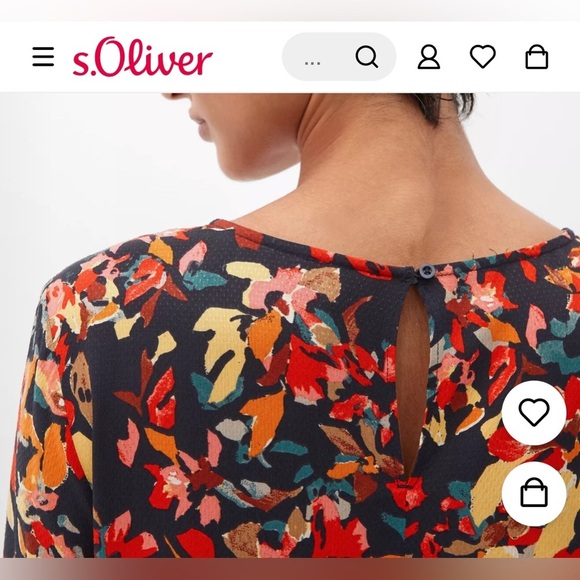 s.Oliver Patterned Dress With Flounce Sustainable , size 16 - Picture 11 of 15